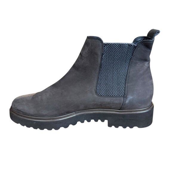 Paul Green Vienna Lugged brown suede chelsea ankle boot bootie - Picture 3 of 11